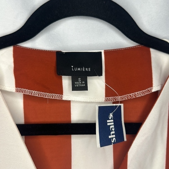 NWT LUMIERE LONG SLEEVE STRIPE BLOUSE (S) - Picture 5 of 7